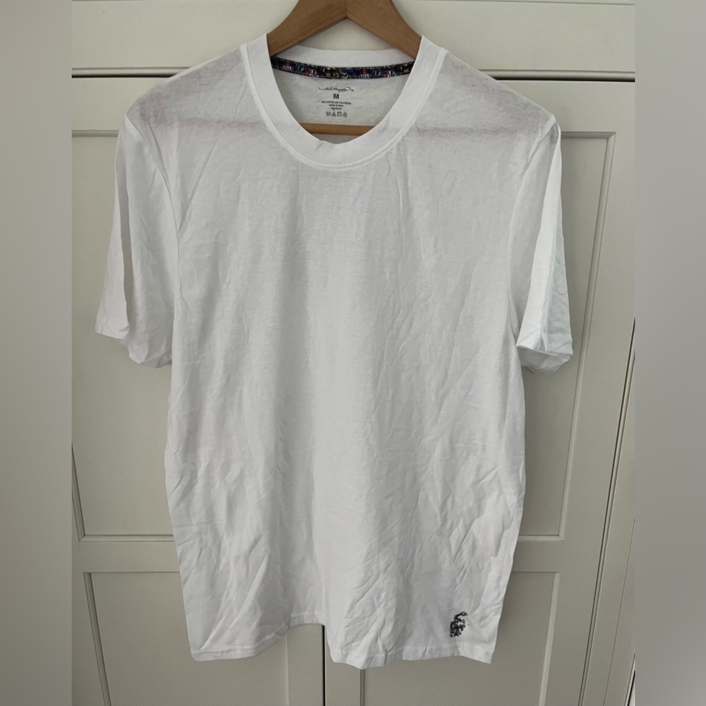 Ed Hardy white crew neck T-shirt men size M NWOT